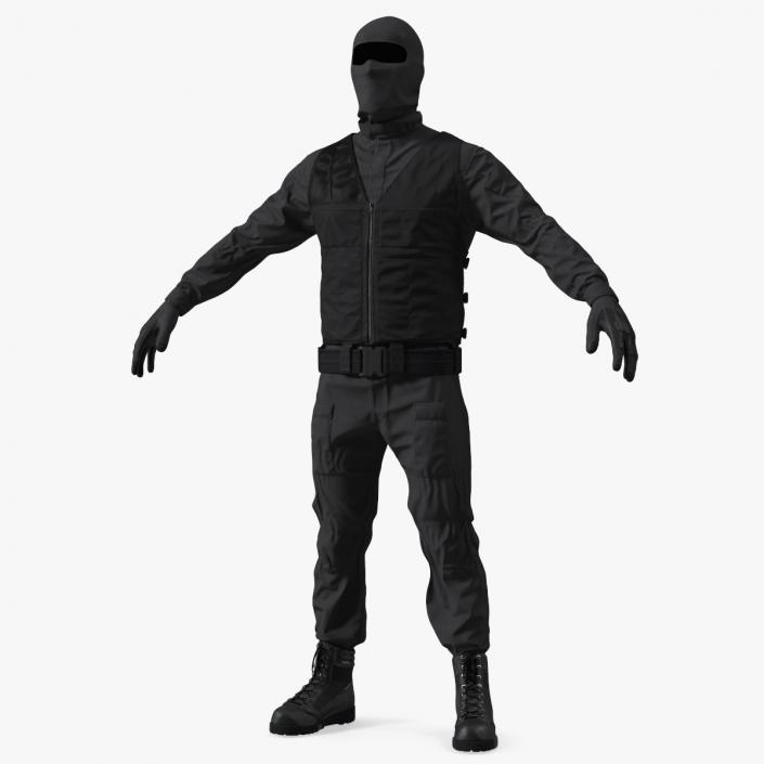 3D Tactical SWAT Team Member Uniform model