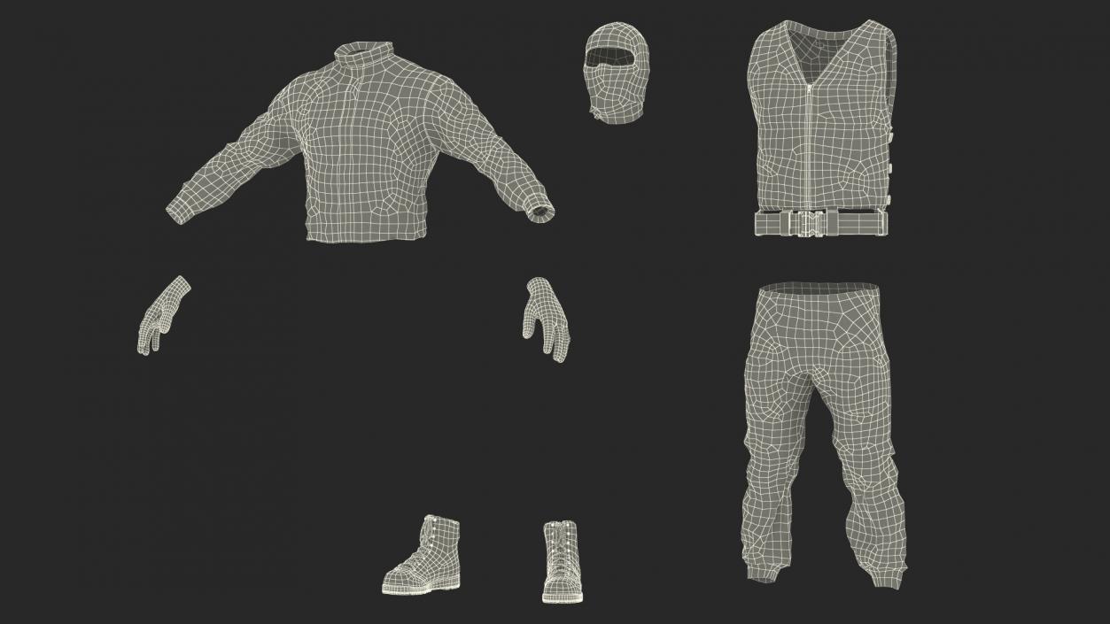 3D Tactical SWAT Team Member Uniform model