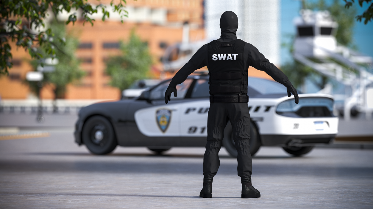 3D Tactical SWAT Team Member Uniform model