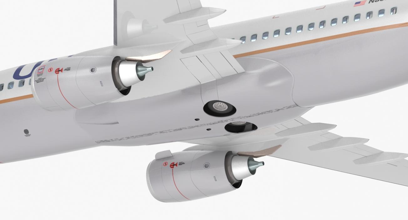 Boeing 737-700 with Interior United Airlines 3D model