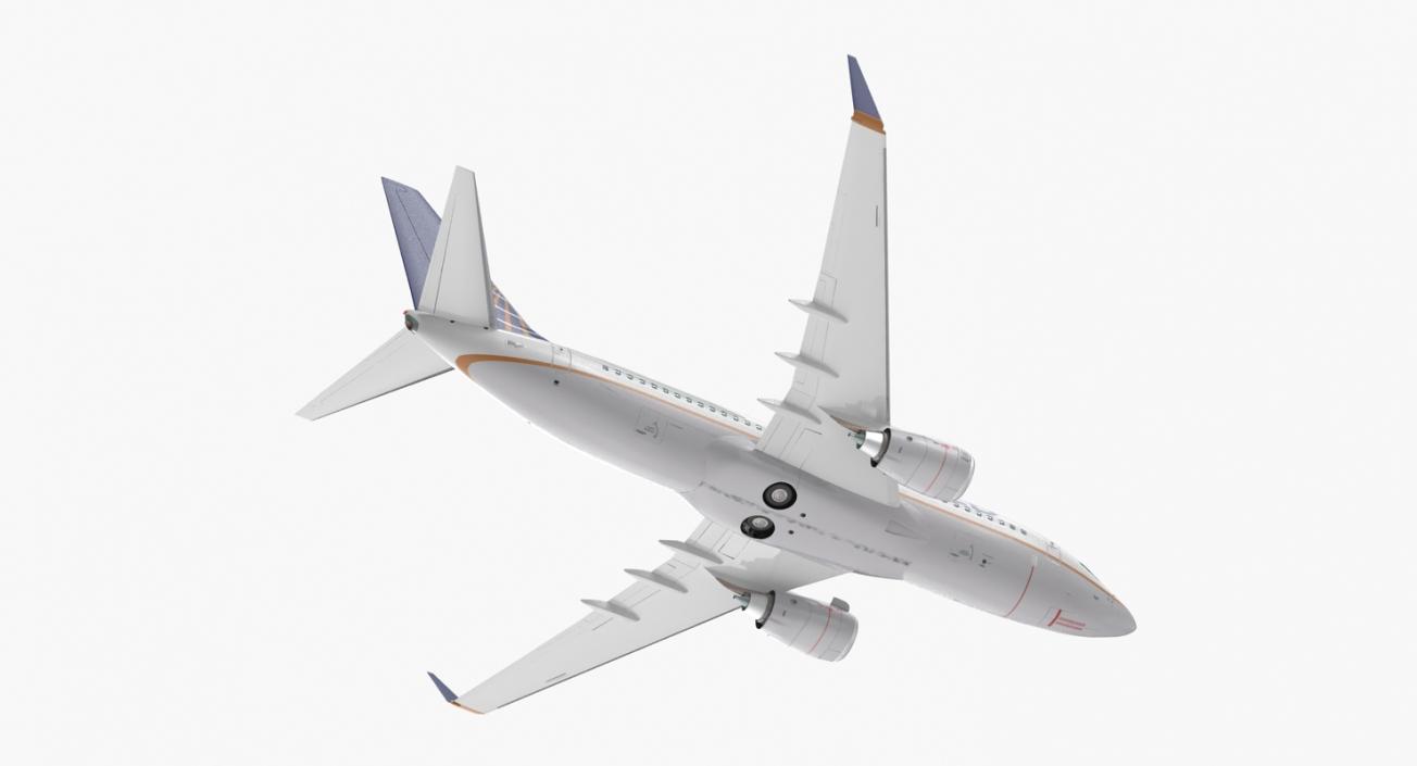 Boeing 737-700 with Interior United Airlines 3D model