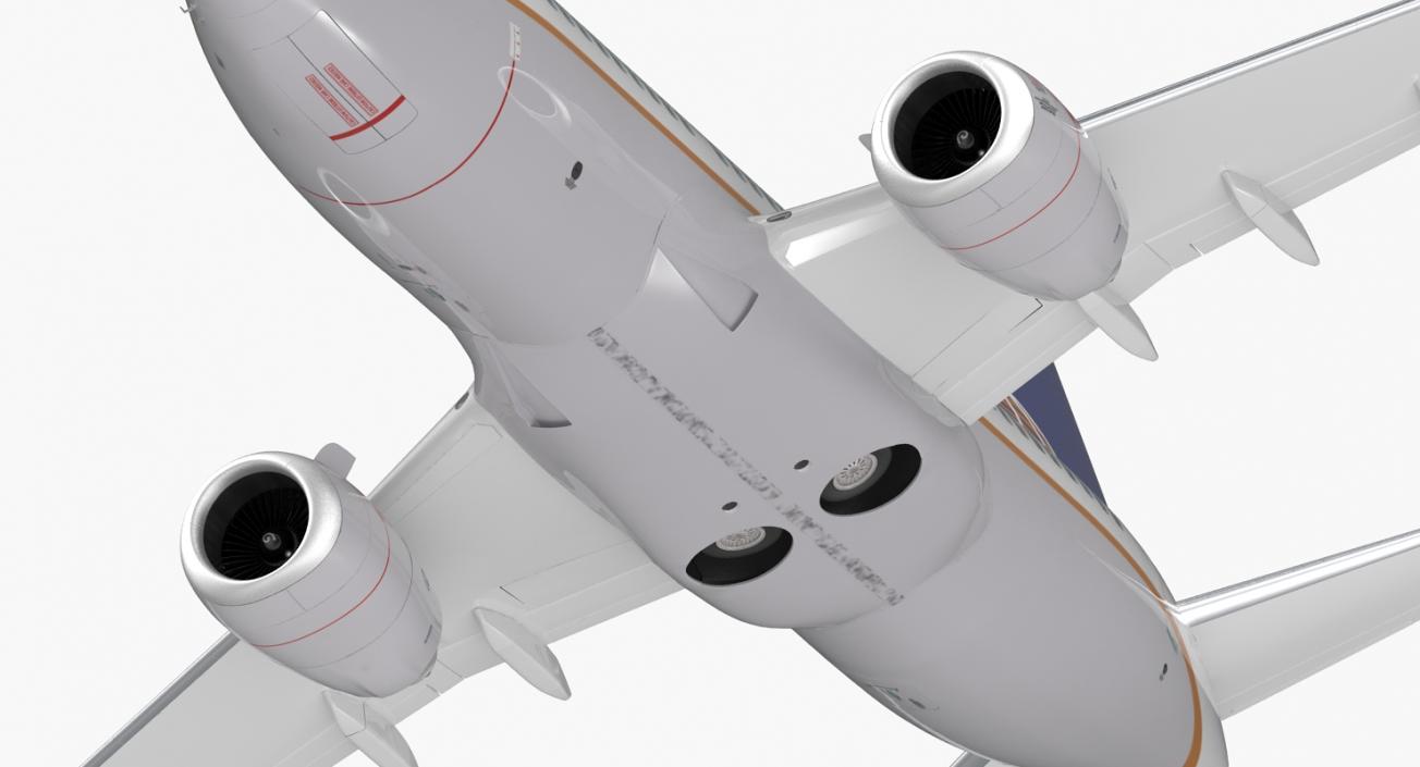 Boeing 737-700 with Interior United Airlines 3D model