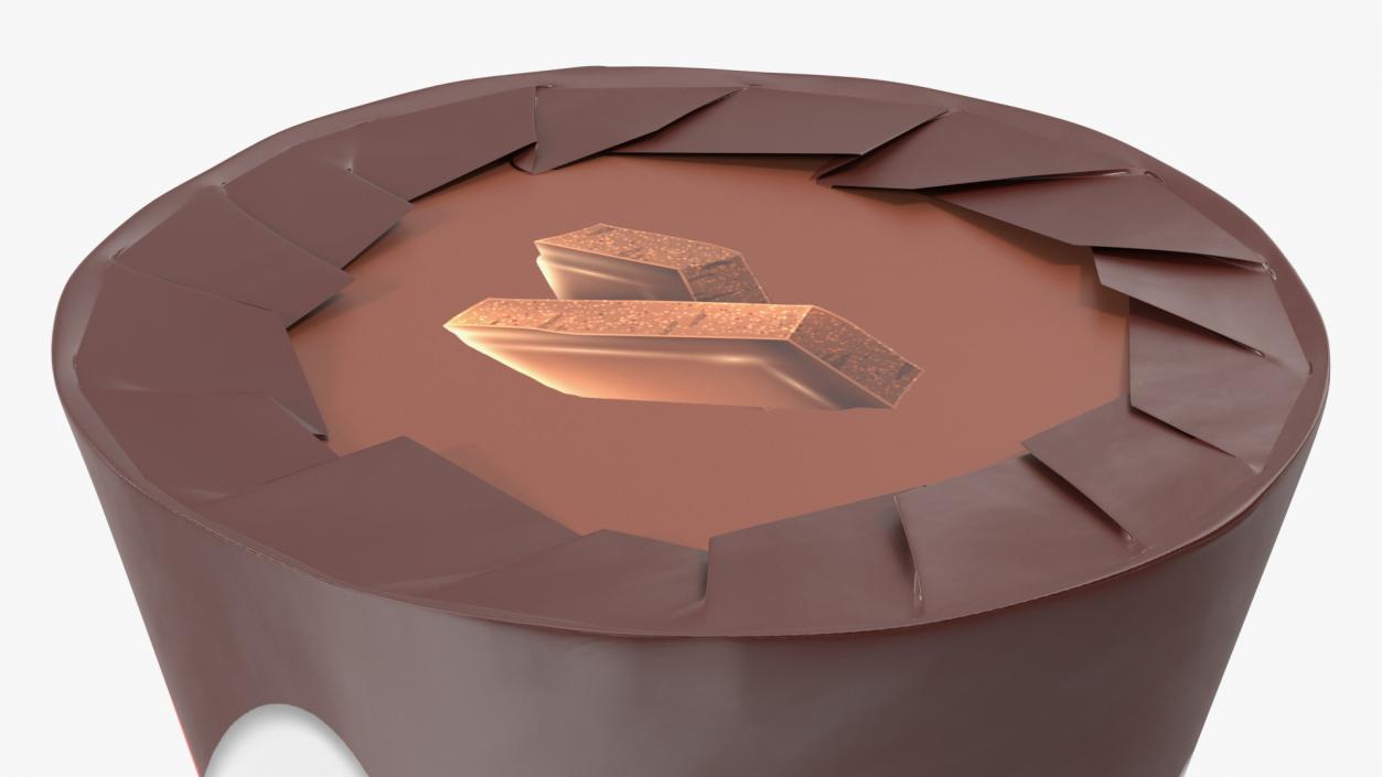 Cone Ice Cream Package Mockup Chocolate 3D model