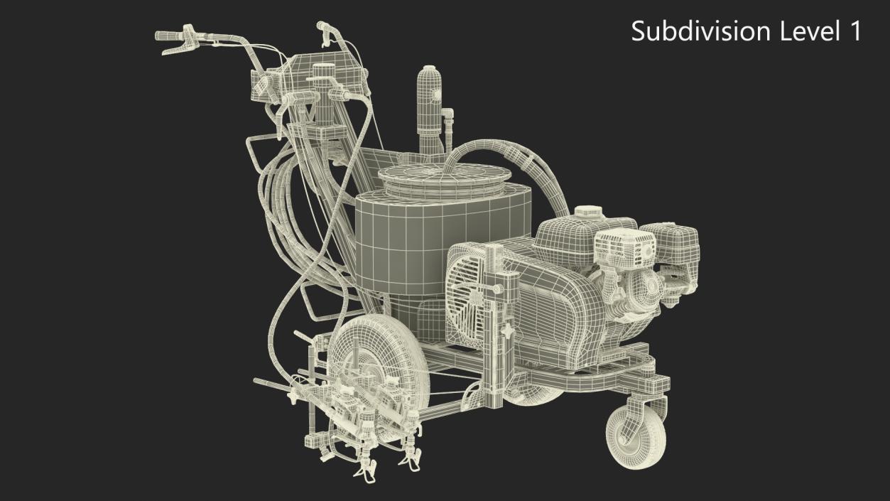 3D model Road Marking Painting Machine Cold Spraying 2