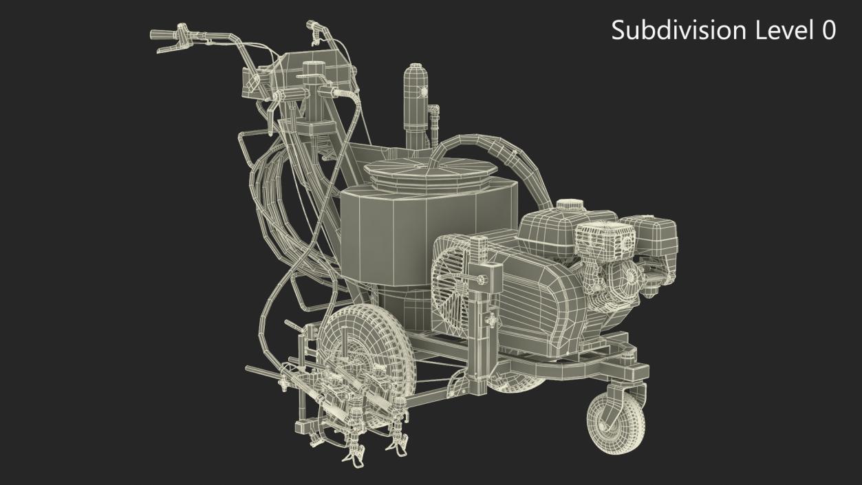 3D model Road Marking Painting Machine Cold Spraying 2