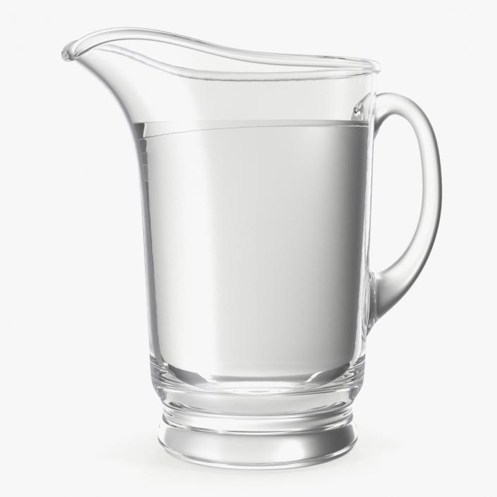 3D Glass Pouring Jug With Water model