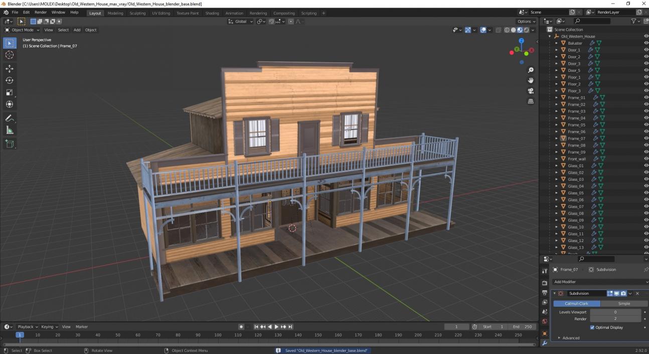 Old Western House 3D