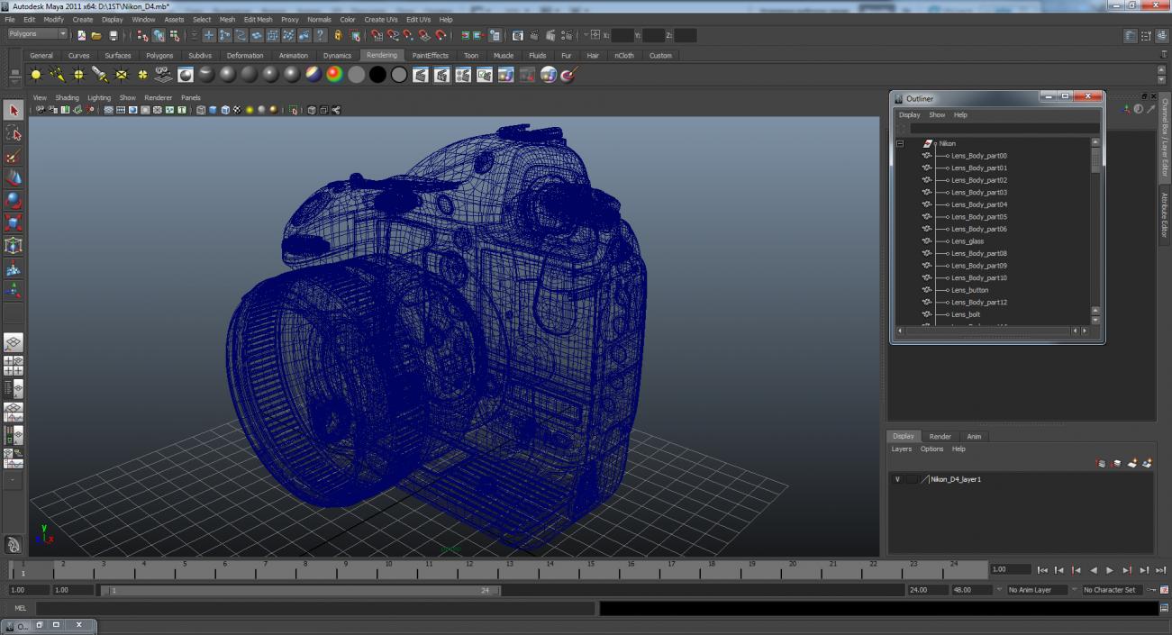 3D model Nikon D4