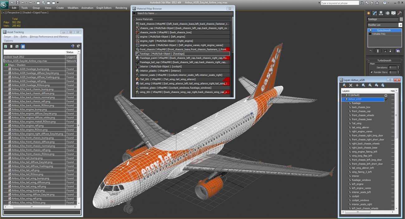 Airbus A320 EasyJet Airline 3D