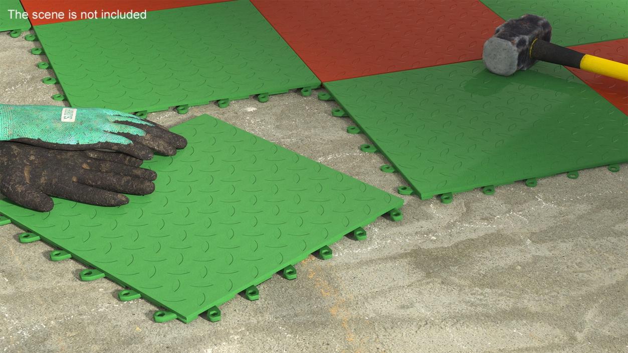 3D model Connectable Floor Mats Collection 2