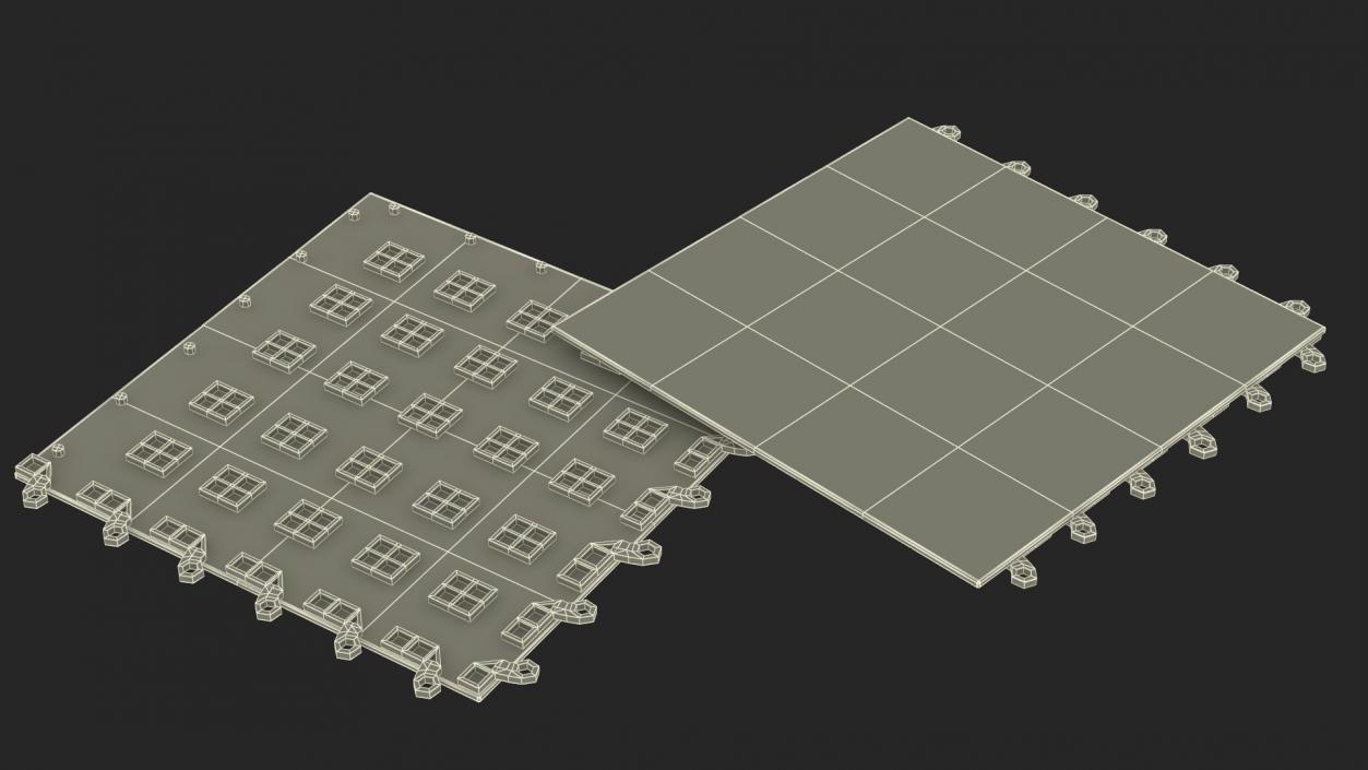 3D model Connectable Floor Mats Collection 2