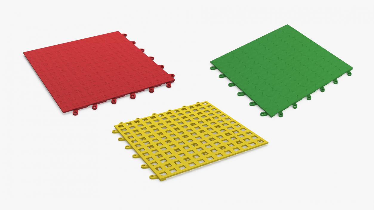 3D model Connectable Floor Mats Collection 2