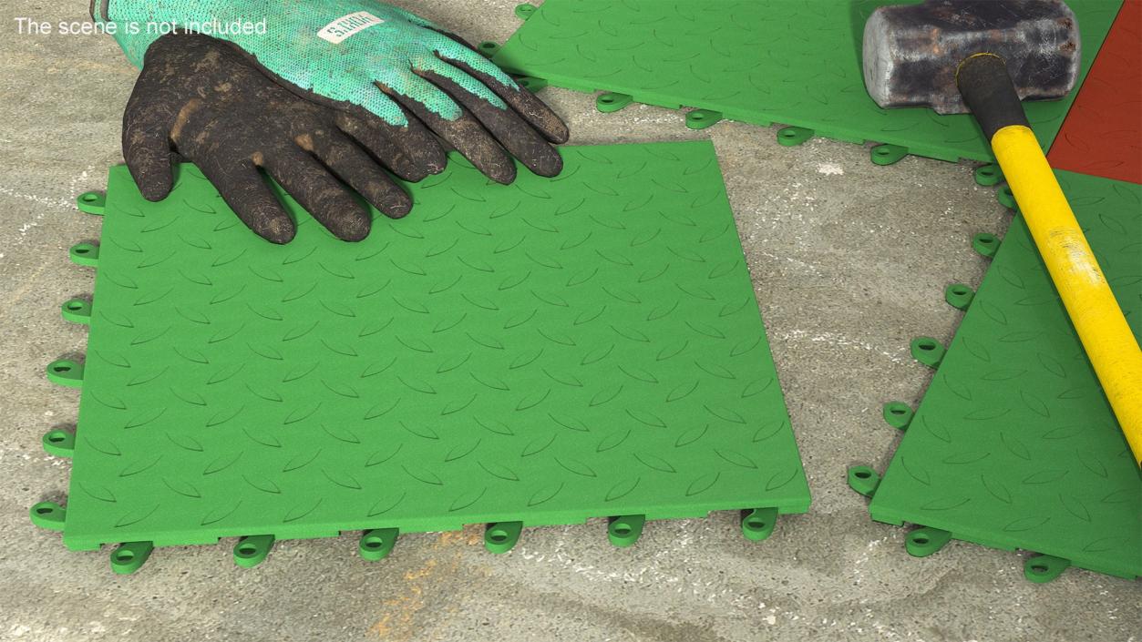 3D model Connectable Floor Mats Collection 2