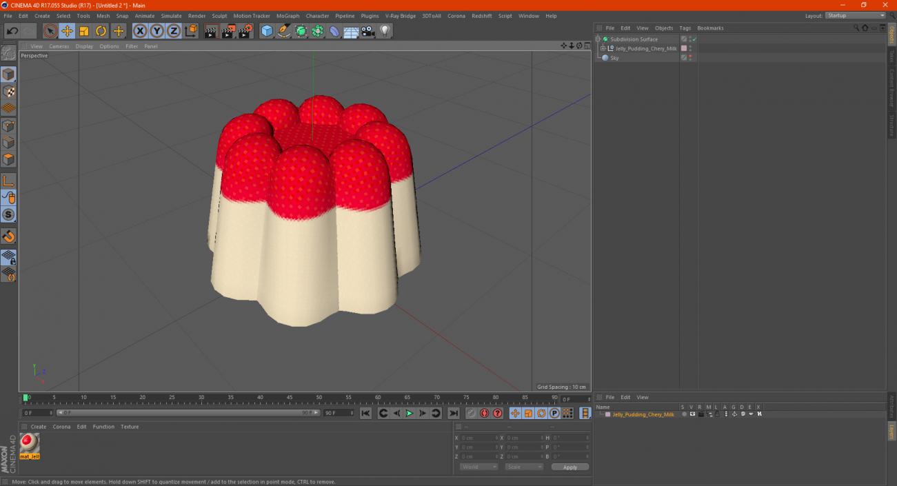 Jelly Pudding Chery Milk 3D model