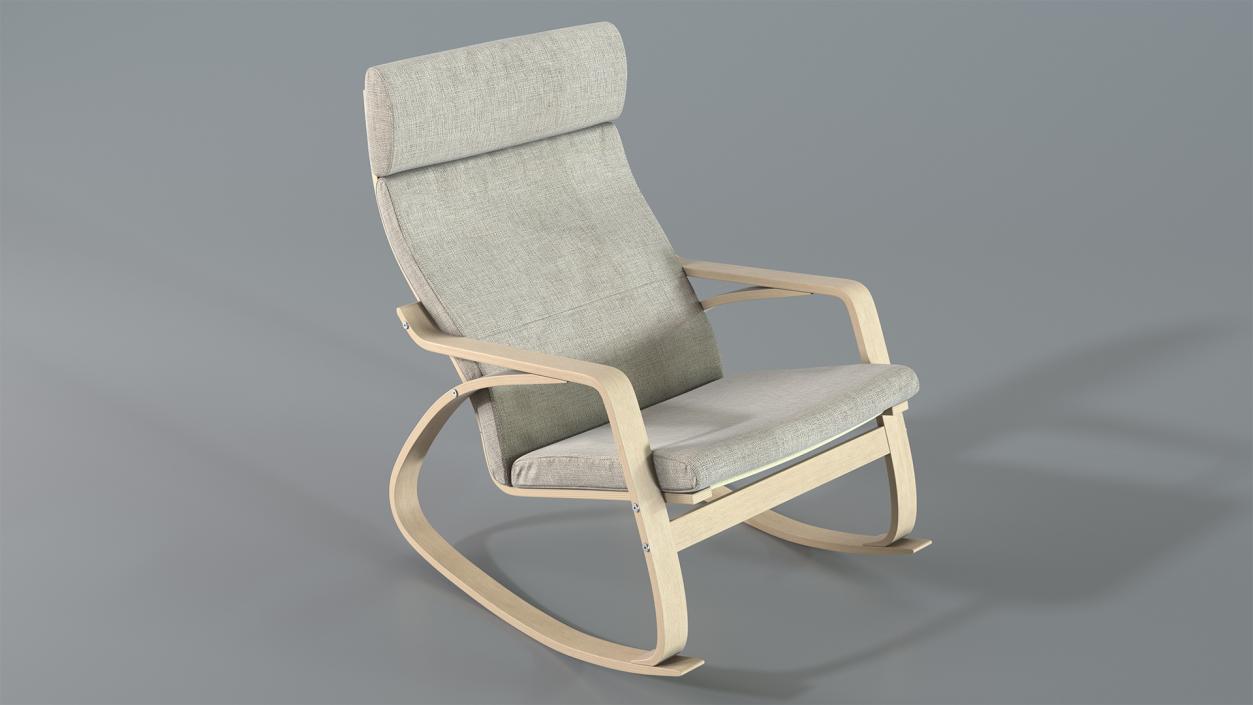 Rocking Chair Brown 3D model