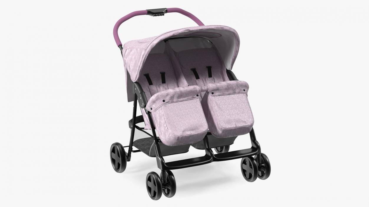 3D Baby Twin Carriage model