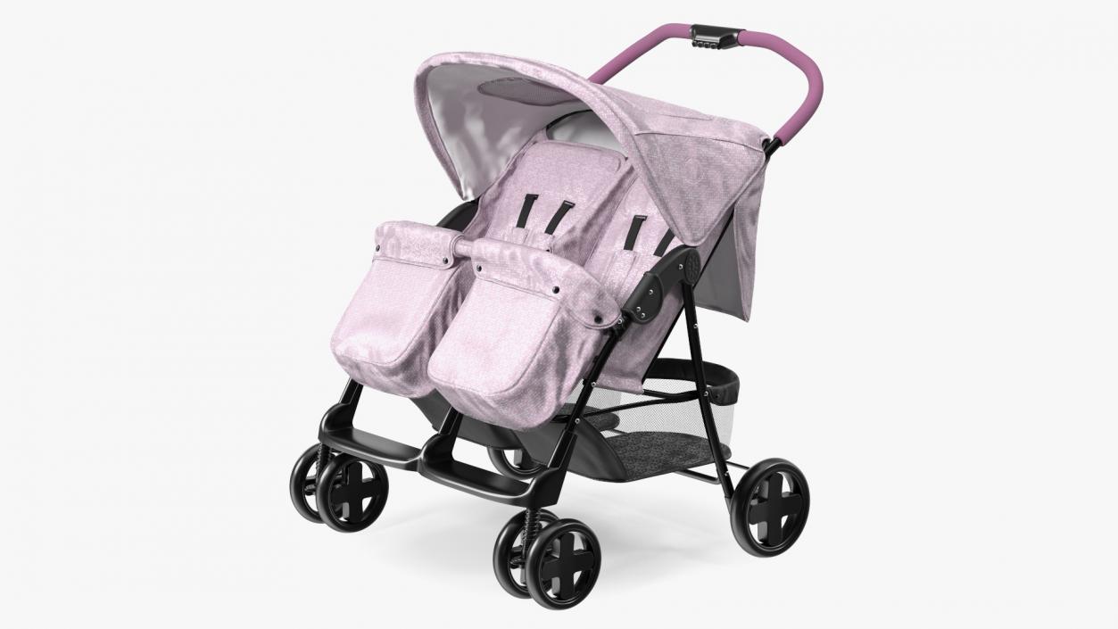 3D Baby Twin Carriage model