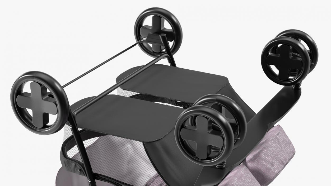 3D Baby Twin Carriage model