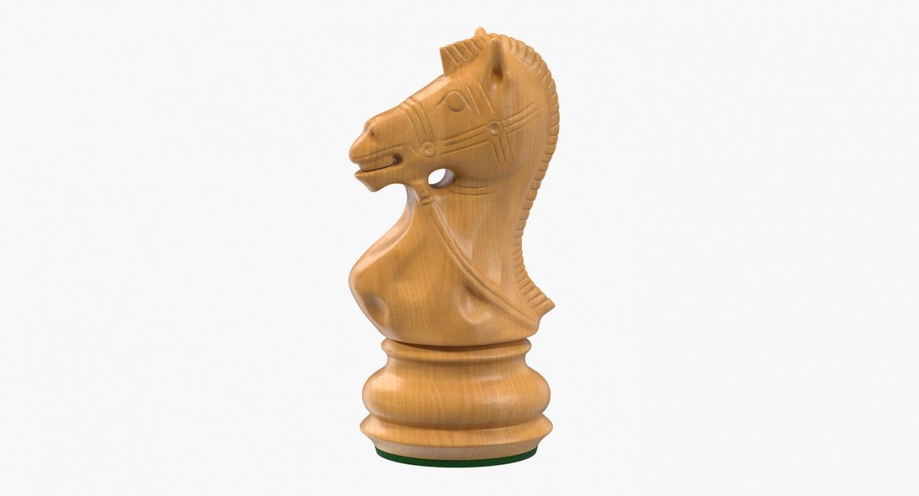 Wooden Chess Knight 3D model