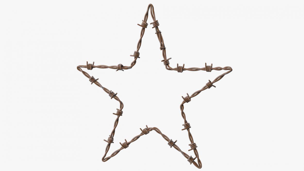 Star Shaped Barbed Wire Rusty 3D model