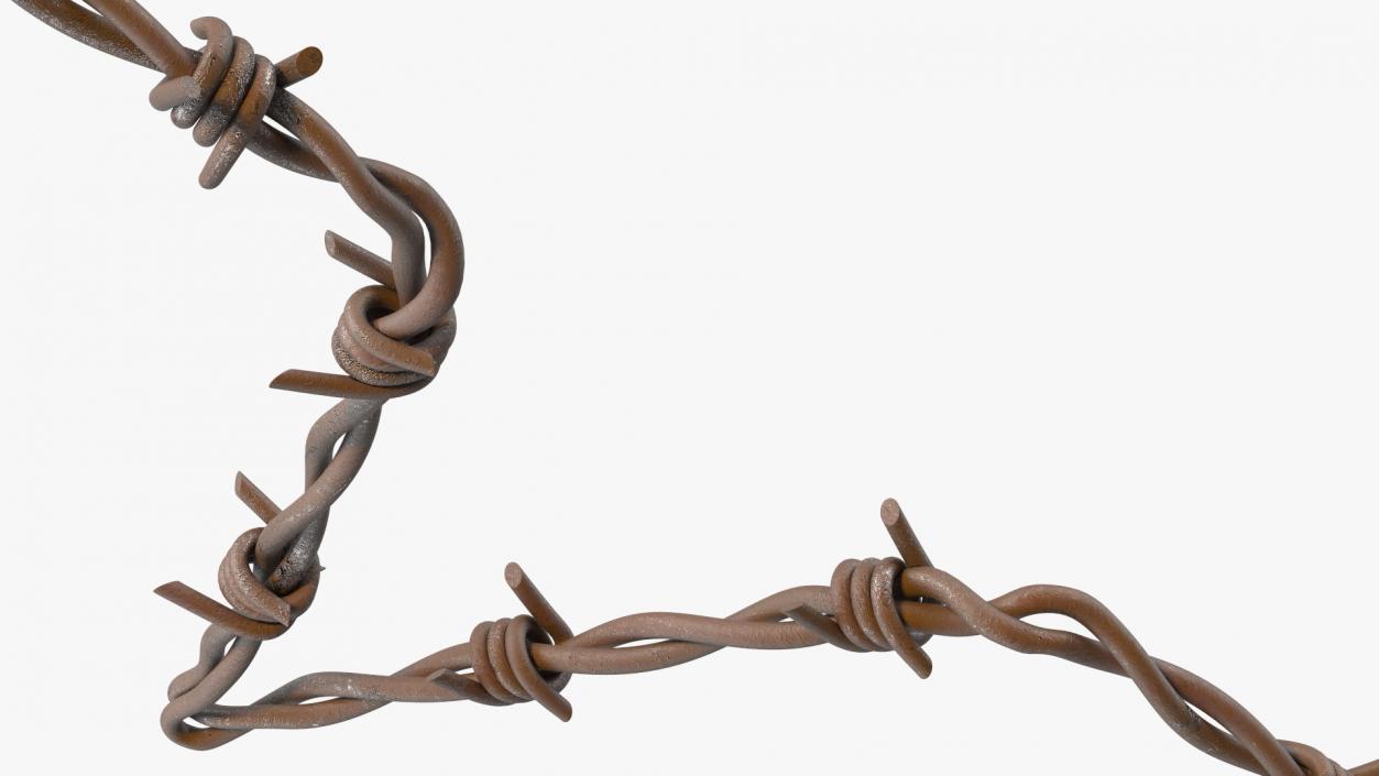 Star Shaped Barbed Wire Rusty 3D model