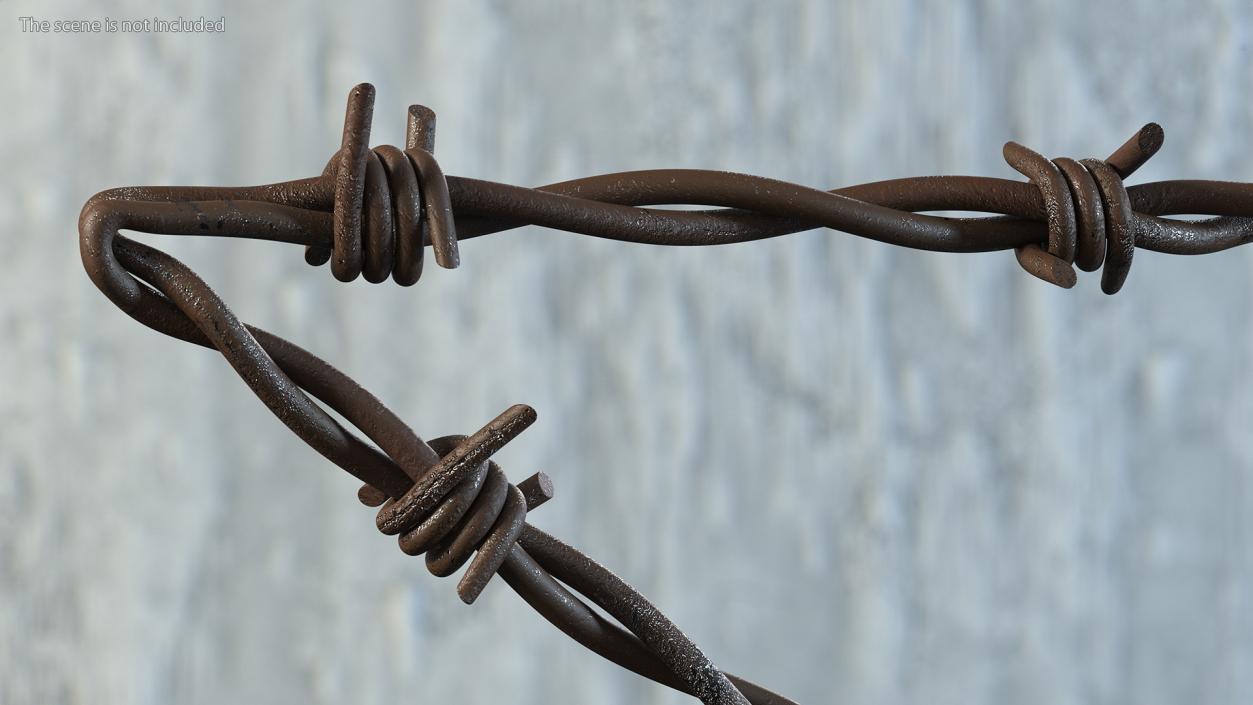 Star Shaped Barbed Wire Rusty 3D model