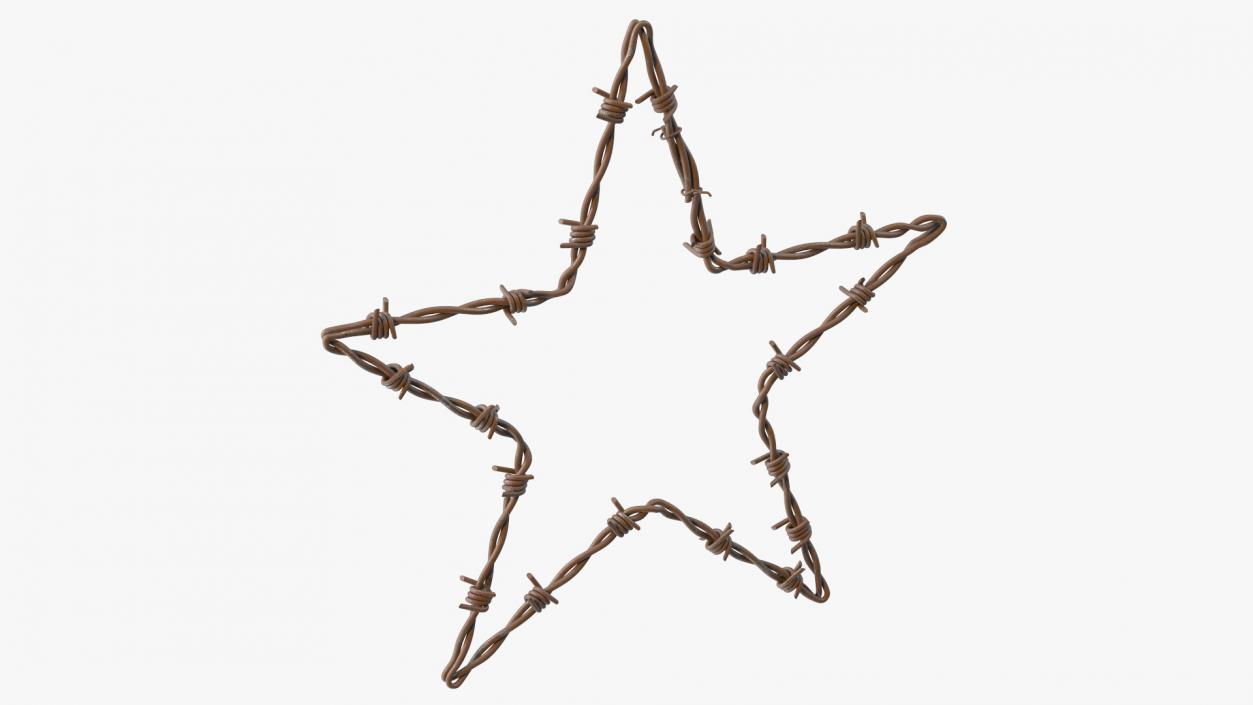 Star Shaped Barbed Wire Rusty 3D model