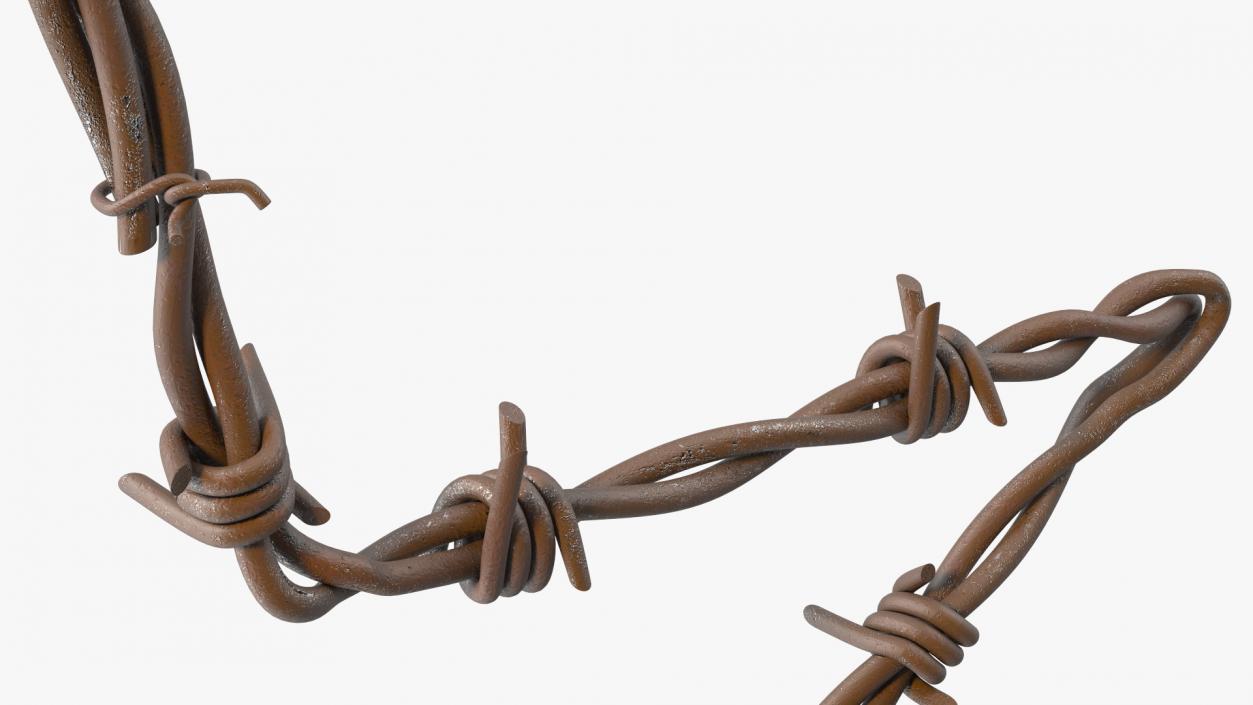 Star Shaped Barbed Wire Rusty 3D model