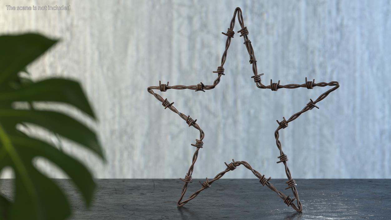 Star Shaped Barbed Wire Rusty 3D model