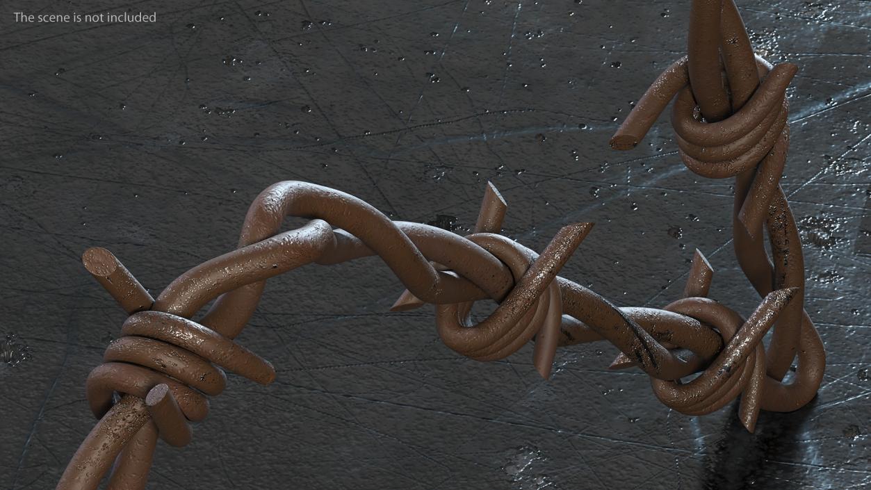 Star Shaped Barbed Wire Rusty 3D model