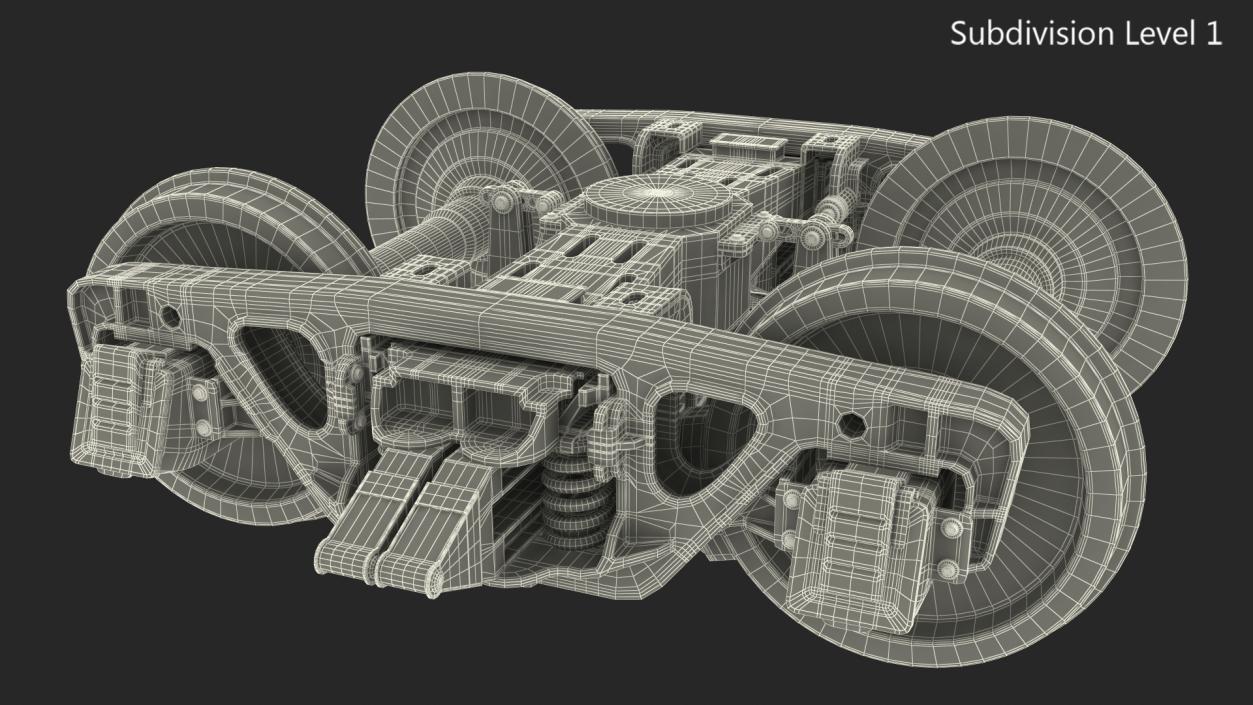 3D Old Railway Wheels model