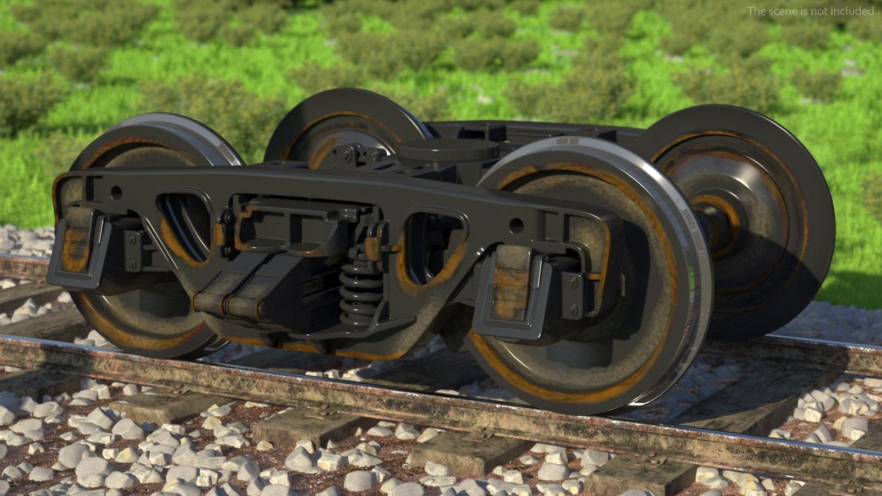 3D Old Railway Wheels model