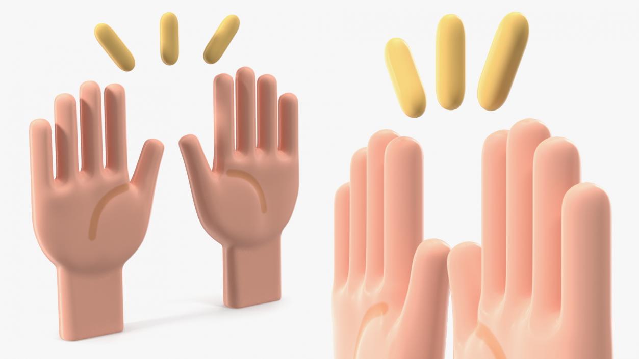 Raising Hands Emoji 3D model