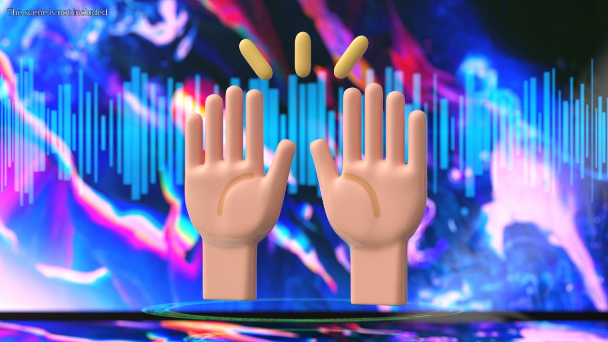 Raising Hands Emoji 3D model