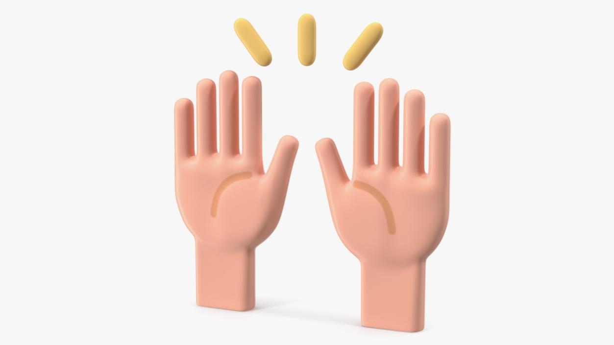 Raising Hands Emoji 3D model