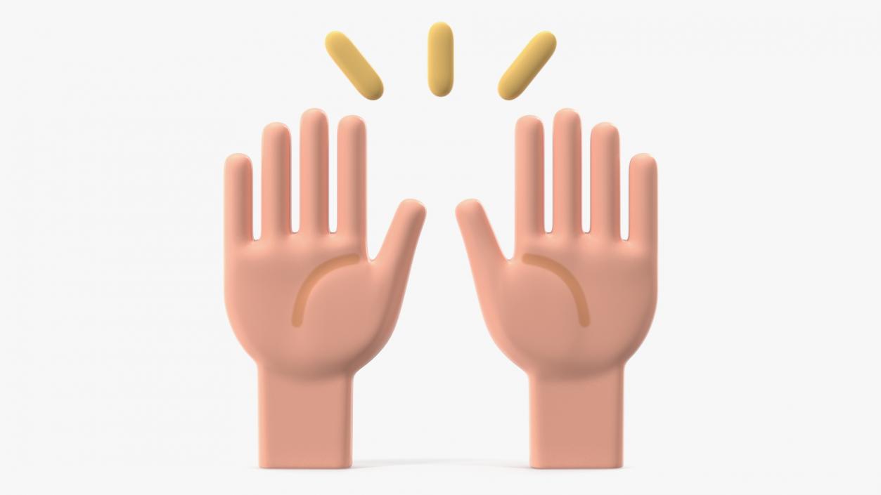 Raising Hands Emoji 3D model