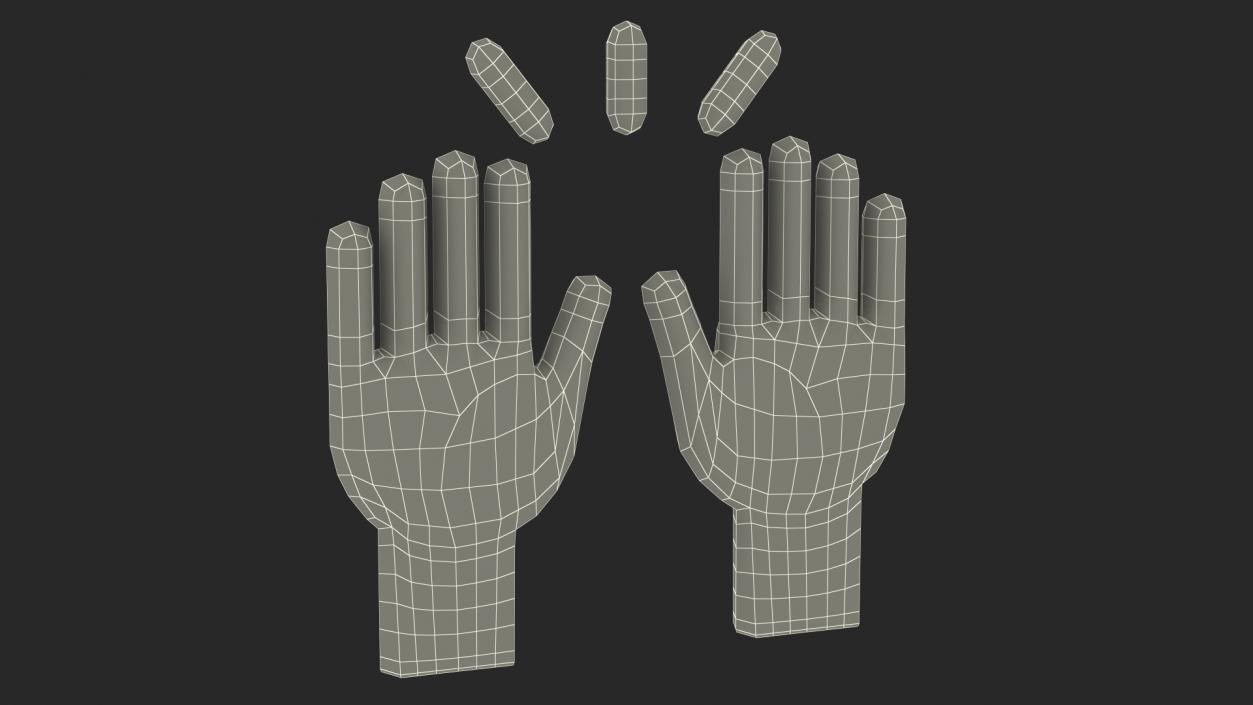 Raising Hands Emoji 3D model