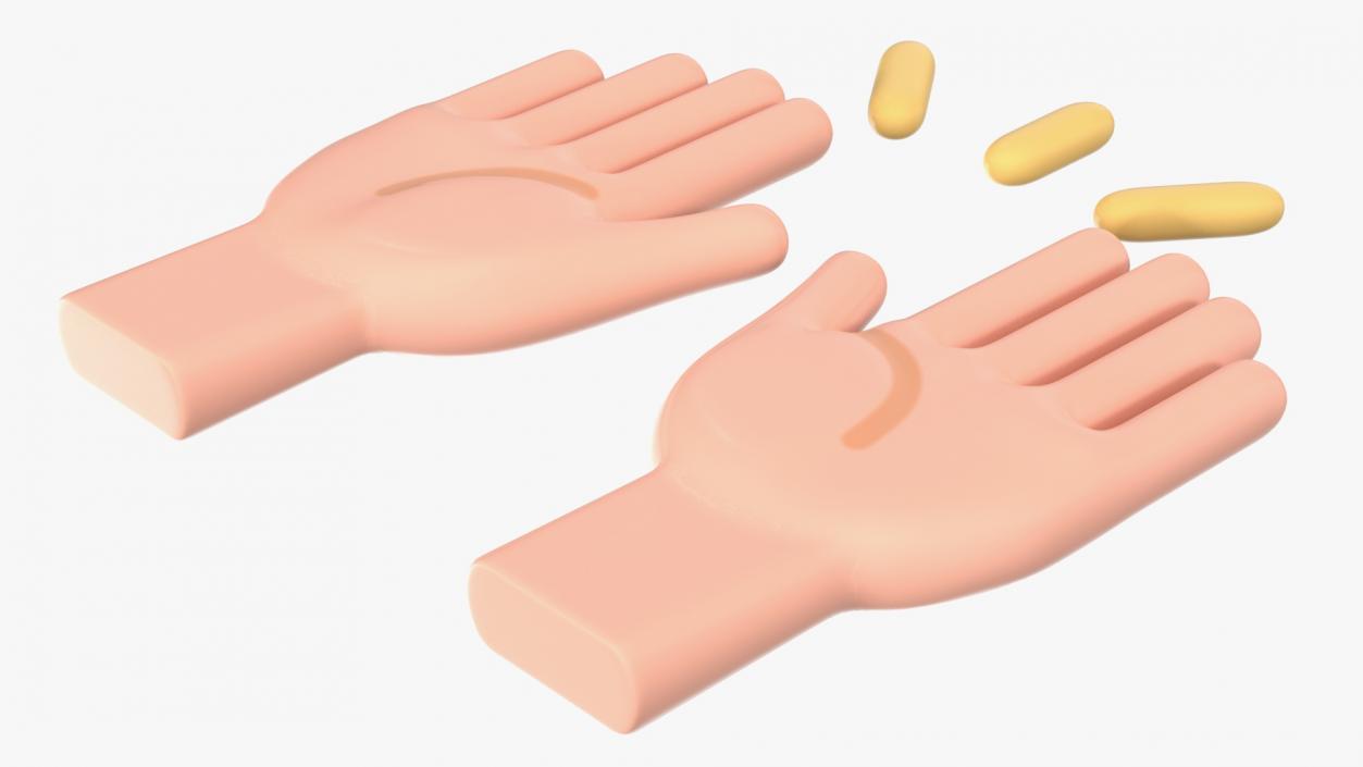 Raising Hands Emoji 3D model