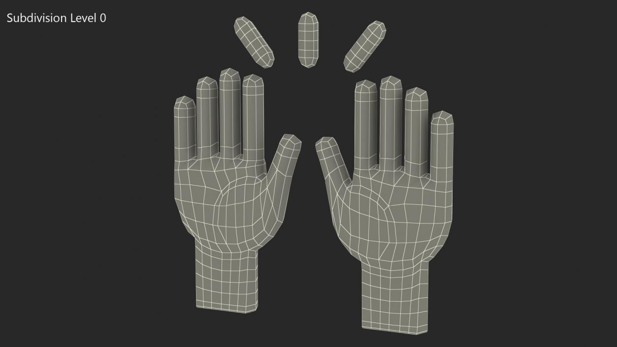 Raising Hands Emoji 3D model