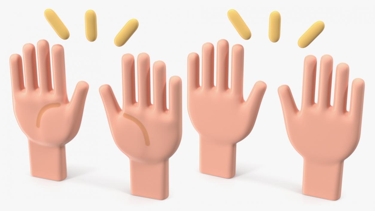 Raising Hands Emoji 3D model