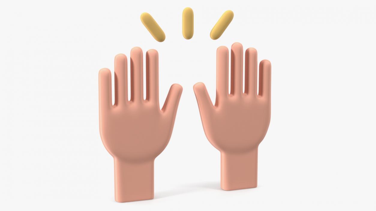 Raising Hands Emoji 3D model