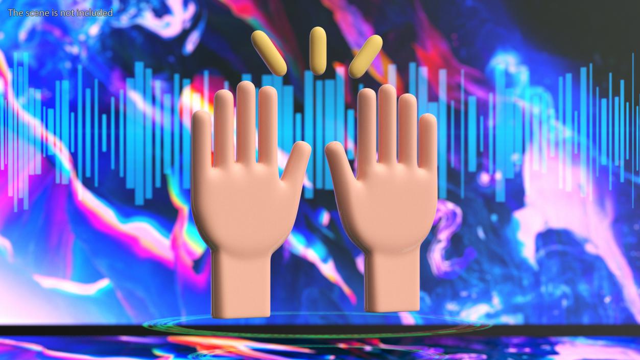 Raising Hands Emoji 3D model