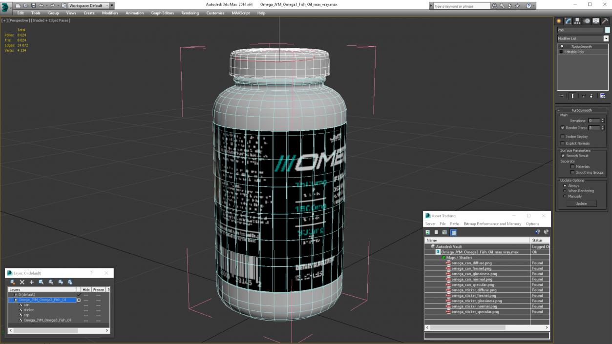 3D model Omega JYM Omega3 Fish Oil