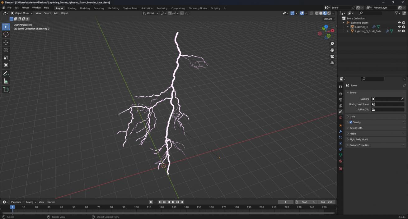 3D model Lightning Storm