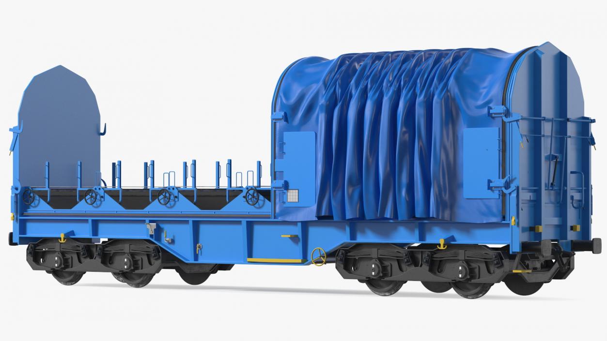 3D Tarpaulin Freight Wagon Opened Clear