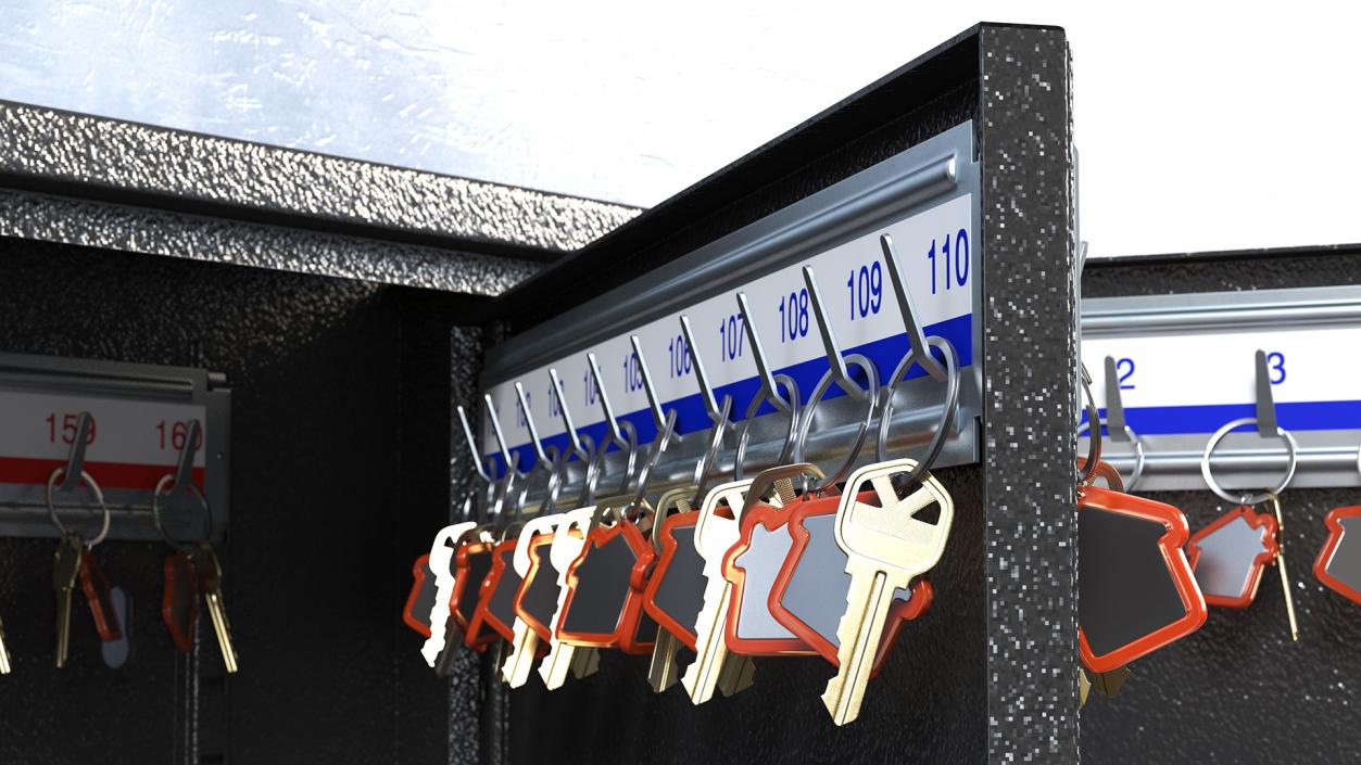 3D model Key Cabinet Lock Box With Keys