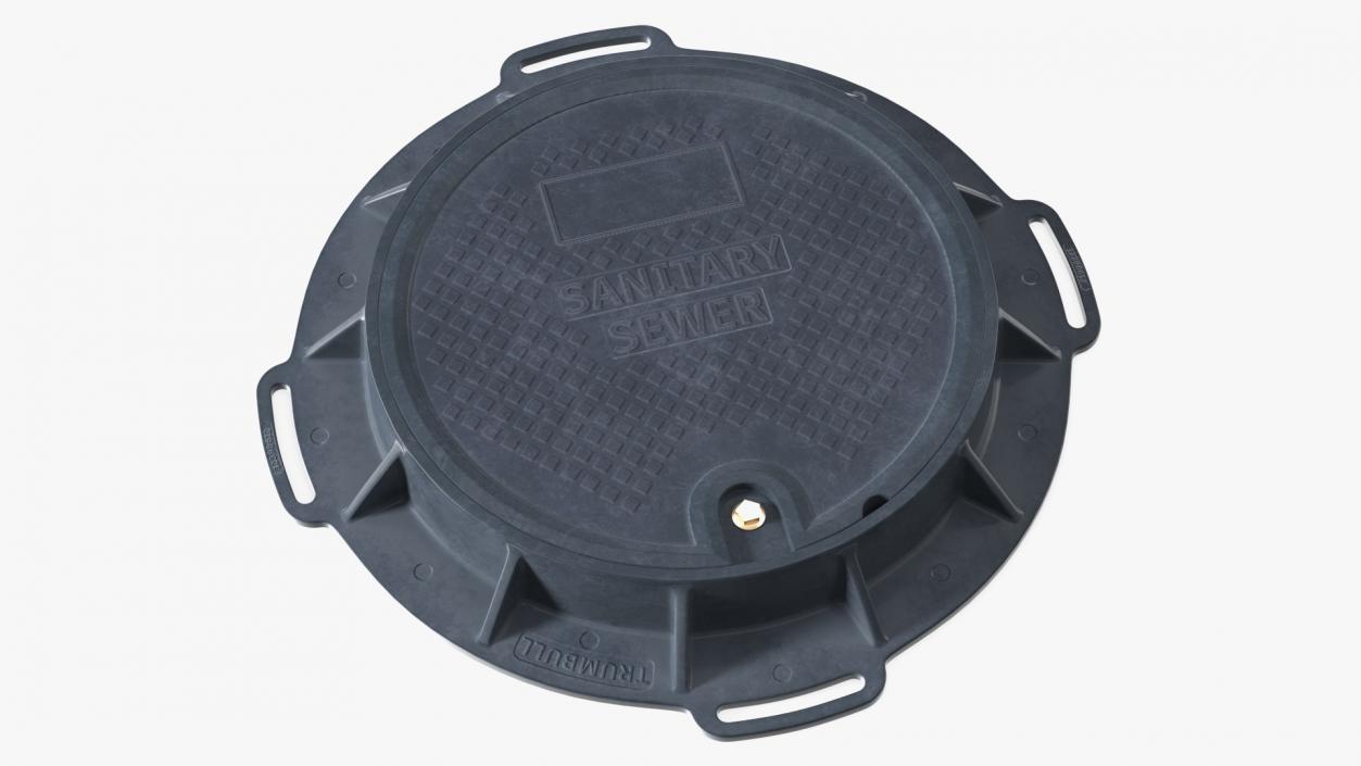 Fiberglass Manhole Black 3D model