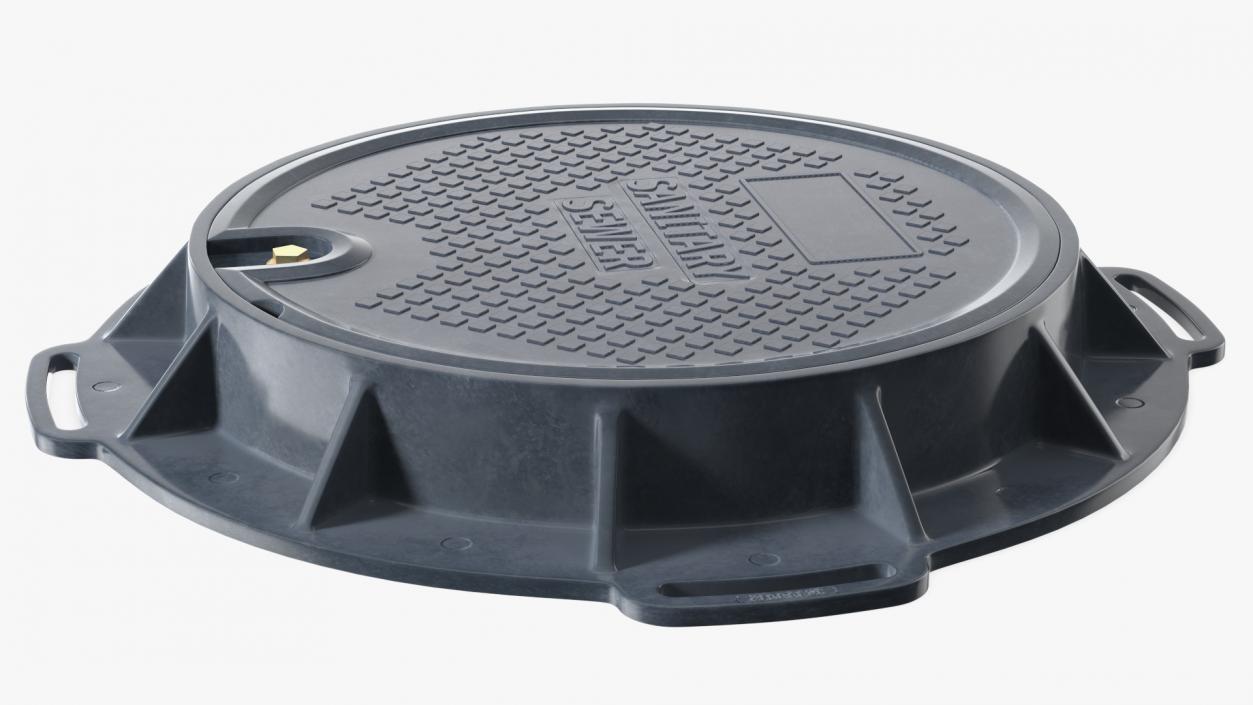 Fiberglass Manhole Black 3D model