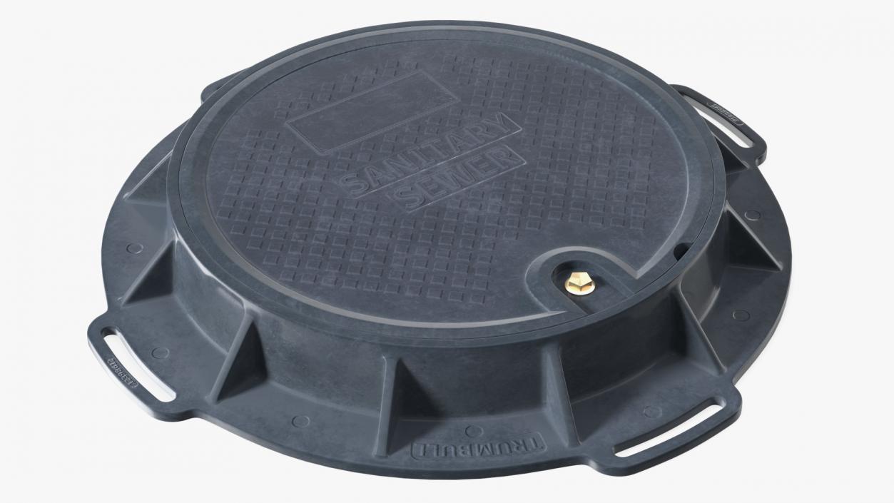 Fiberglass Manhole Black 3D model