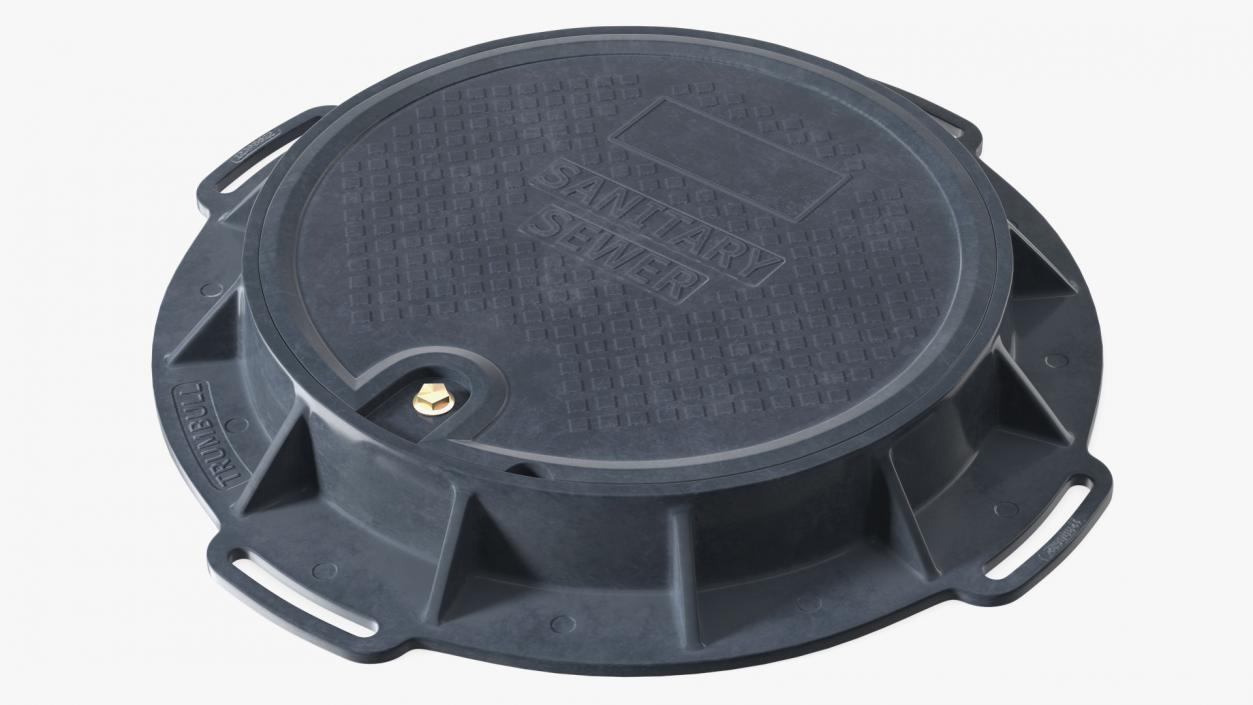 Fiberglass Manhole Black 3D model